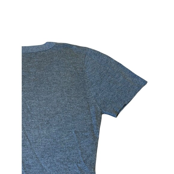 Cop Copine Women's Gray V-Neck Knit Cardigan Sweater Zip Pockets Rayon+Cashmere - Picture 8 of 10